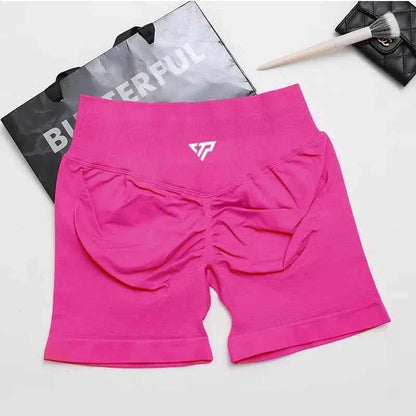 Seamless Silicone Printed Yoga Shorts