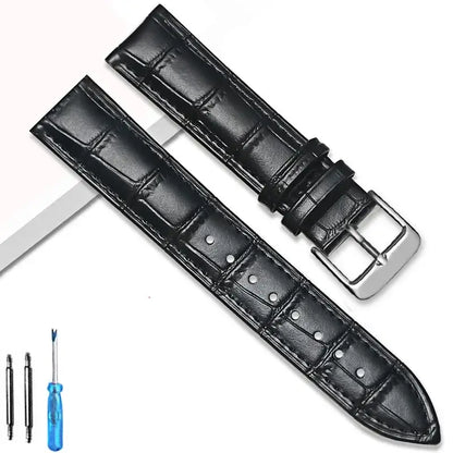 TicWatch Pro 5, Pro 3 & E3 Crocodile-Embossed Leather Buckle Band