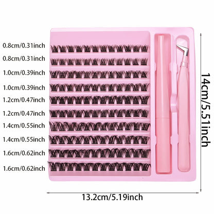 DIY Lash Extension Kit Lash Clusters With Bond Individual Lashes Kit Cluster Lashes Wispy D Curling False Eyelash Clusters