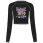 Women's Y2K Gothic Cartoon Print T-Shirt Trendy
