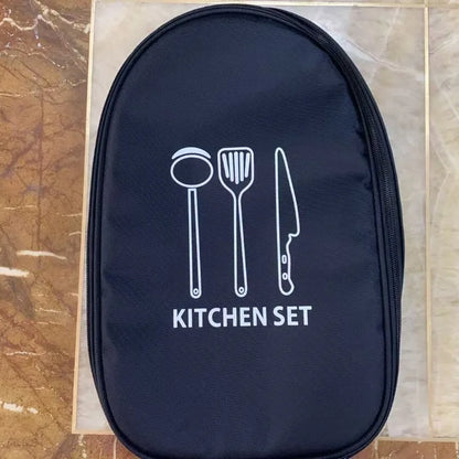 Camping Travel Cooking Utensils Organizer Travel Bag Portable Pouch