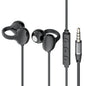 Hellodigi Wired Earphones With Microphone Ear Clip Wired Earbuds 3.5mm/Type-C Plug for PC Laptop iPhone 15 Samsung HIFI Earsets