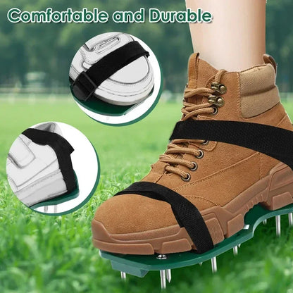 New Model Lawn Aerator Shoes Manual Lawn Aerator with Spike Adjustable