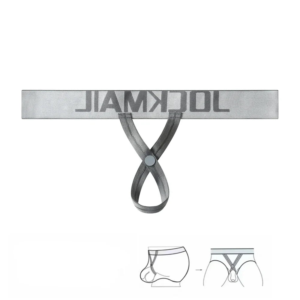 Mens Panties Cockring Thongs Sexy Penis Silicone O Ring Bondage Gay Underwear Buttocks Underpants Open Butt Lingerie