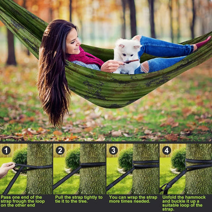 Camping Hammock with Mosquito Net, Portable Outdoor Hammock with
