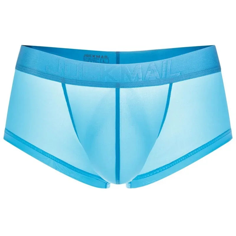 Sexy Underwear Men Boxer Panty Shorts Ice Silk Original  Panties Breather Boxer Briefs Ultra-thin Transparent Fun Gay Underwear