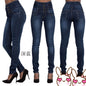 Pencil Pant Jeans Women Denim Long Flare Pants Slim Fit High Waist Sexy Hip Wrap Sheath Straight Trousers Elegant Splice
