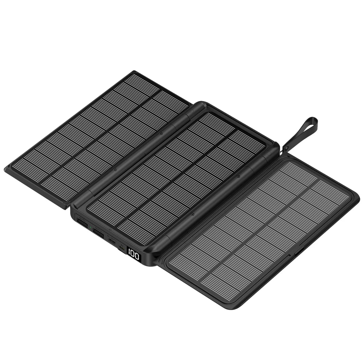 Portable Foldable Solar Charger Power Bank Outdoor Camping Hiking Equipment Mobile Energy Storage Travel Battery Pack