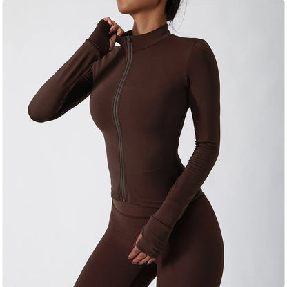Women Zip Long Sleeve Sports Jacket