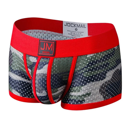 6PCS/Lot Men Underwear Boxershorts Men Boxer Briefs Ropa Interior Hombre Calzoncillos Breathable Hombre Mesh Camouflage Nylon