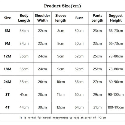 Kids Clothes Set Baby BoyGirl T-Shirt + Shorts Summer Clothing Cotton Cartoon Casual Boys Tracksuit Children Baby Clothes Set