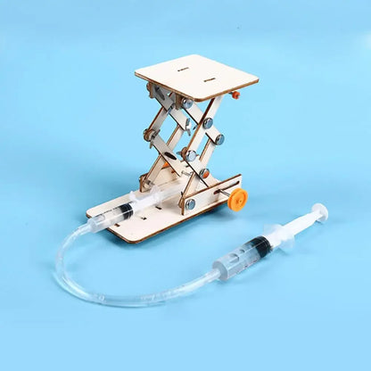 Kids DIY Hydraulic Lift Table Model - Science Experiment Kit, Educational Physics STEM Project for School