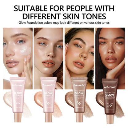 Glowing Foundation Natural Glow Enhancer Moisturizing Lightweight Base Multi-purpose Highlighter Liquid Foundation Cosmetics