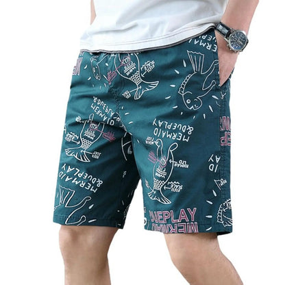Men's Letter Cartoon Swim Trunks Surf Trunks Shorts Fashion Street Trend Casual Daily Vacation Elastic Waist Design Clothing