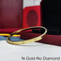 Rose Gold Silver Plated Diamond Studded Bangle Bracelet for Women 16 17 18 19 Size Fashion Jewelry Bracelets