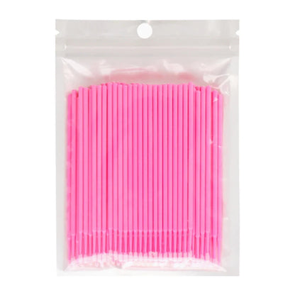 100PCS Micro Swab Applicator Eyelash Cleaning Brush Lash Extension Micro Brushes Cotton Swab Individual Eyelashes Removing Tool