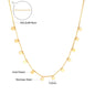 LUXUKISSKIDS Sweet Multicolor Drip-Oil Beads Necklace Women's Bohemia Stylish Clavicle Choker Simple Chain Collier Steel Jewelry