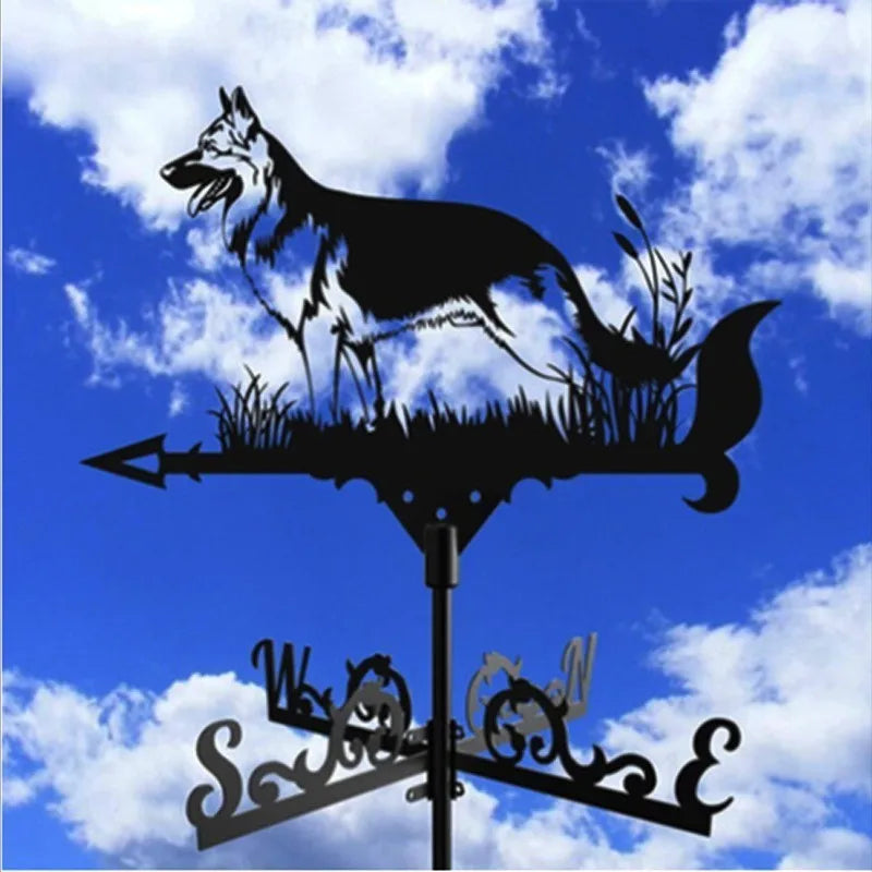 Metal Weathervane,Witch Iron Weather Vane,Sea Rover Wind Direction Indicator,Garden Decoration,Outdoor Roof Decoration,Gardening