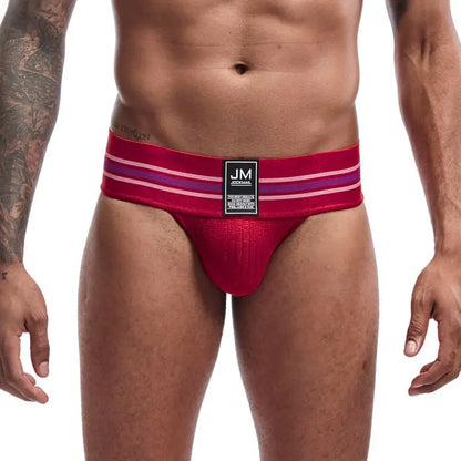 Men's JOCKMAIL JM364 - Old School Brief Red