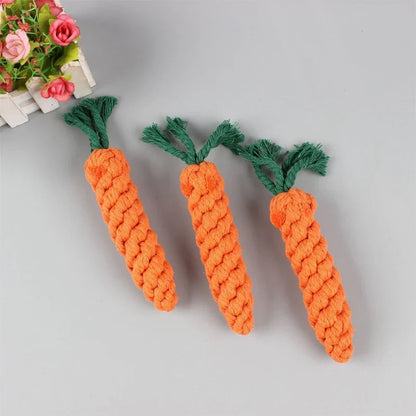 1pcs Hot pet toys cotton rope weaving carrot puppy dogs to relieve boredom and wear resistance and bite resistance pet supplies