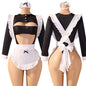 Sexy Nights Erotic Maid Costume Cosplay Women Uniform 18 Hot Exotic Outfit Sexy Lingerie Crotchless Bodysuit Desire Plays Suit