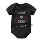 I Love My Daddy Toddler Boys Girls Summer Short Sleeve Bodysuit Gender Neutral Baby Romper Infant Clothes Father's Day Best Gift