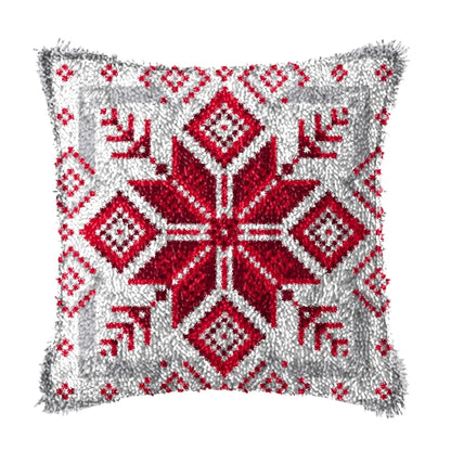 DIY Latch Hook Rug Kits Snowman Santa Claus Hat Embroidery Cushion Pillow Cover