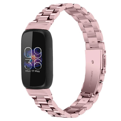 Fitbit Inspire 3 Stainless Steel Link Bracelet Band, Solid & Two-Tone