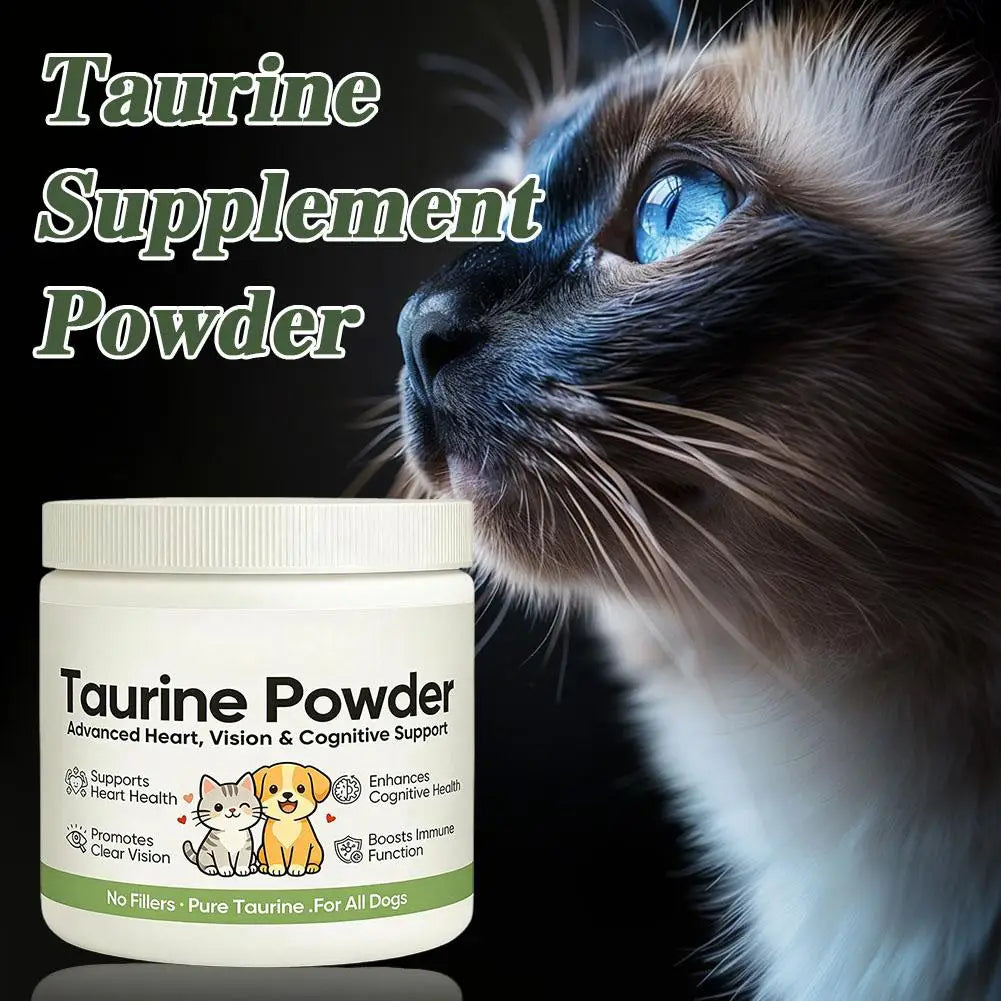 30g Taurine Supplement Powder for Cat Dog Supports Heart Vision Cognitive Health Essential Amino Acid Pet Nutritional Supplement