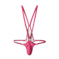 Men's Jockstrap Underwear Sexy Lingerie Harness Chest Bodysuit One-piece Jock with Removable Codpiece Big Bulge Adjustable Size.