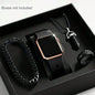 Men's LED Square Watch And Jewelry Set Birthday Gift Non-Smartwatch Box Not Included