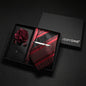 Wine red Men Tie Paisley Silk Tie Pocket Square Cufflink Luxury Gift Box Set Wedding Gravat Accessories Neck Tie For Men