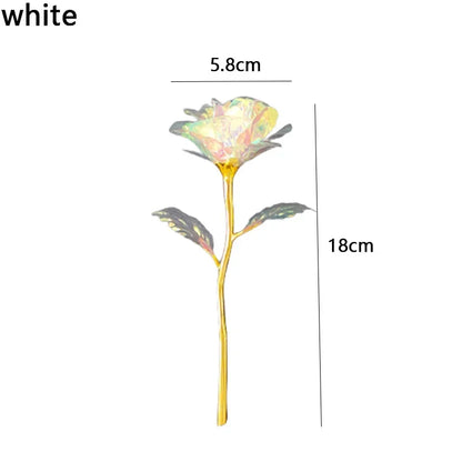 5/10/20pcs 24K Foil Plated Rose Valentine's Day Creative Gift Gold Rose Lasts Forever Love Wedding Decor Lover Lighting Roses