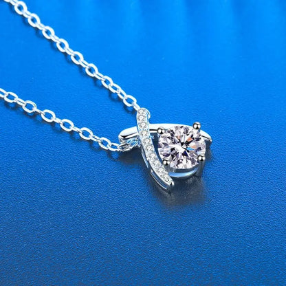 New 925 Silver Necklace Pendant Shining Zircon For Women Sterling-Silver Classics Fashion Wedding Engagement Jewelry Party Gift