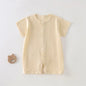 Baby Short Sleeved Jumpsuit Summer Newborn Breathable Mesh Air