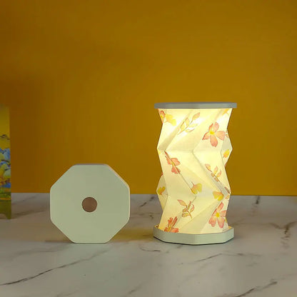 Creative Mini Rotating Light LED Touch Night Light Portable Folding Cultural And Creative Atmosphere Light Holiday Small Gift