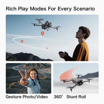 Lenovo GT50 Drone 8K EIS GPS Foldable Quadcopter 4.3'' Screen Remote Control Lightweight Beginner Pro+ Drone for Adults Travel X