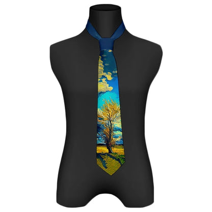 Classic oil painting high-quality printing, novel tie personalized wedding party shirt accessories Harajuku fashion unisex tie