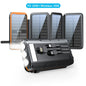 43800mAh Solar Power Bank Quick Wireless Charger External Battery Pack PD 20W Powerbank Built Cables LED Light for iPhone Xiaomi
