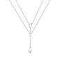 Romantic Pink Crown Heart Pendant Necklace Genuine 925 Sterling Silver Elegant Fine Jewelry for Women Wedding Holiday Presents