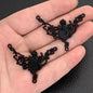 5pcs 45x30mm Pendant Gothic Jewelry Vintage Halloween Christmas Gift Red Heart Rose Pendant DIY Jewelry Making
