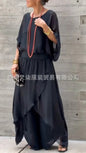2025 Summer Fashion Women's Solid Color Casual Trendy Loose 2 Piece Chiffon Sets O-neck Short Sleeve T-shirts Wide Leg Trousers