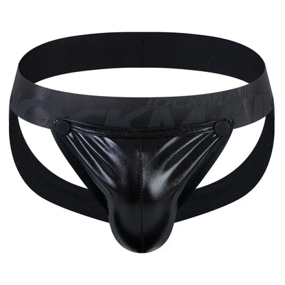 Sets Men Bodysuit Suspender Jumpsuits Nylon Jock Strap Harness Gay Underwear Jockstrap Laser Faux Leather Removable Penis Pouch
