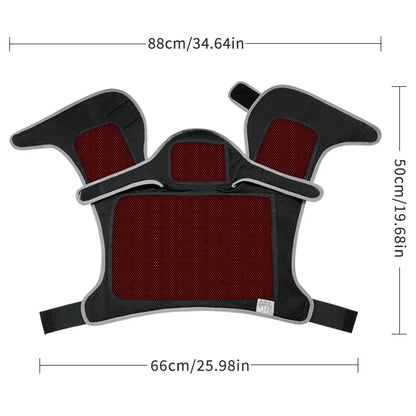 Red Light Heated Shawl Vest 3 Vibration Massage Neck Shoulder Back Body Warmer  Neck Back Muscle Relaxation