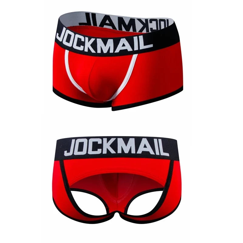 Sexy Men Underwear Boxer Briefs  Men Thong G-strings Tanga Short Underpants Gay Male Underwear Open Backless Crotch Jockstraps