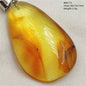 Natural Amber Pendant From Baltic Flower Yellow Amber Water Drop Women Men Jewelry Reiki Stone Women Men AAAAAAA
