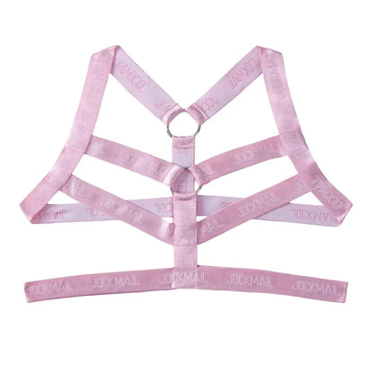 Sexy Lingerie Men's Harness Chest Bodysuit Hollow Out One-piece Jockstrap Leotard Contrast Color Bulge Pouch Bodysuit Underwear