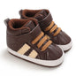 Baby Learning Walk Shoes, Striped PU Sports Shoes for Infants 0-18m