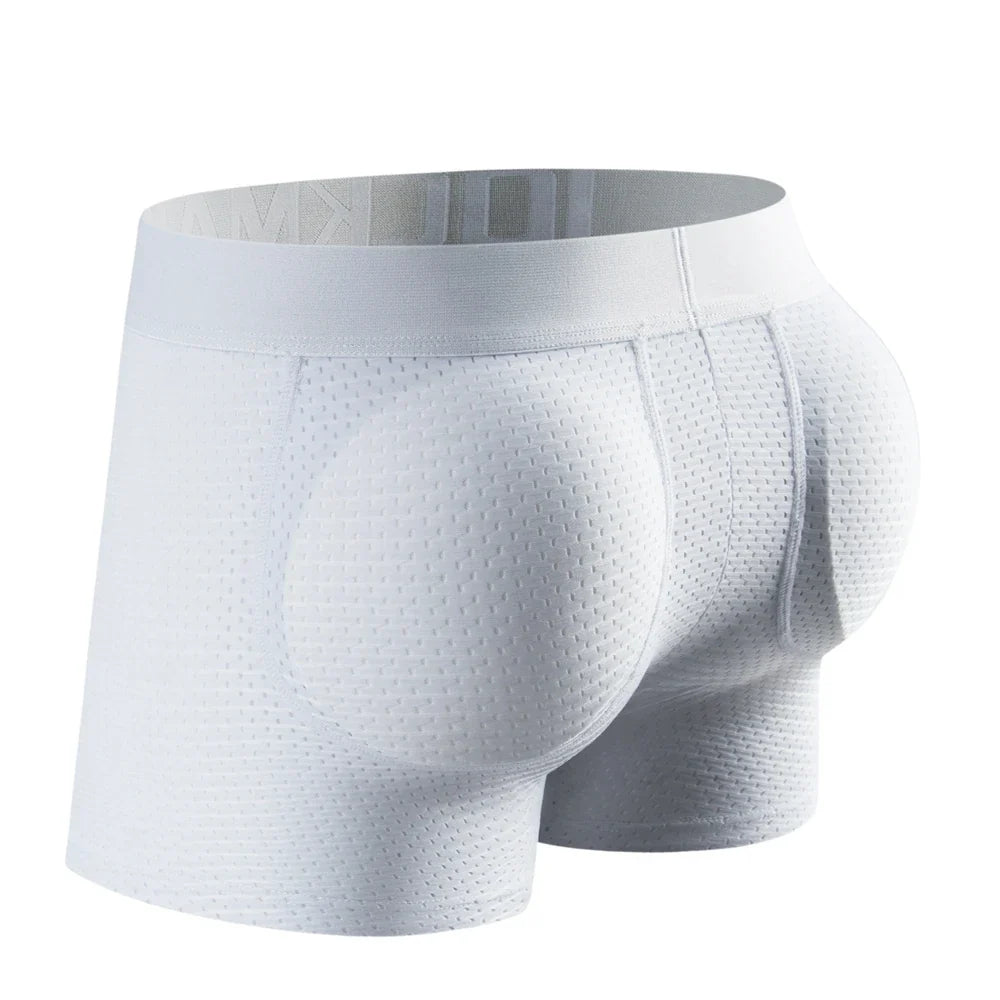 Sexy Men Underwear Boxer Shorts Push Up Padded Underwear Men's Boxers Hip Butt Padded Elastic Truncks Enhancement or As Swimwear