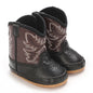 Western Denim Baby Winter Boots, Fashion Warm Casual First Walkers Shoes for Boys Girls 0-18 Months ﻿